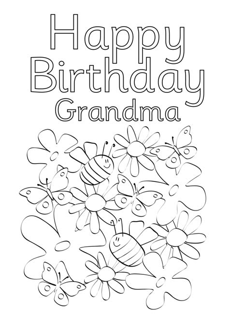 Click on the free birthday colour page you would like to print or save to your computer. Happy Birthday Grandma Coloring Pages at GetColorings.com ...