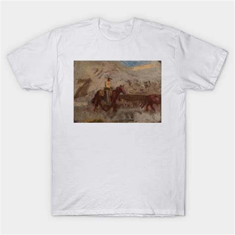 Sketch Of A Cowboy At Work By Thomas Eakins Cowboy T Shirt Teepublic