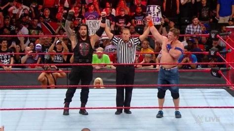 Wwe Monday Night Raw Results 82117 John Cena Teams With Roman Reigns