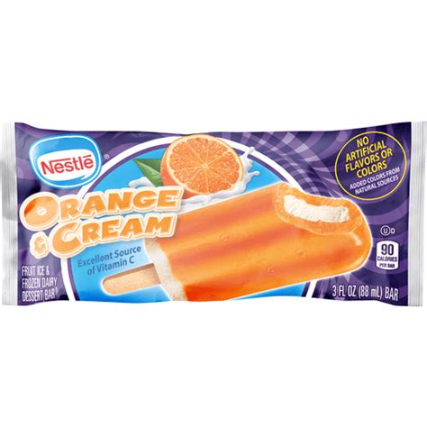 Nestle Orange And Cream Fruit Ice And Frozen Dairy Dessert Bar Sandwiches