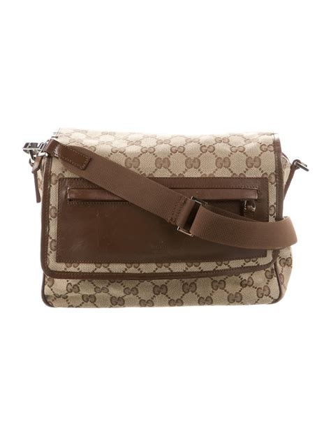 Gucci Vintage Gg Plus Crossbody Bag Brown Crossbody Bags Handbags