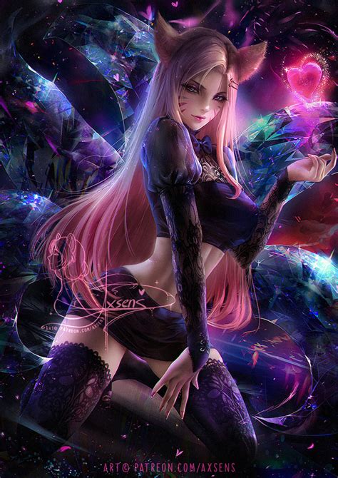 The ranking system that we as players see in the ranked version of becoming a professional league of legends player is akin to wanting to be a movie star or a professional basketball player. axsens, Ahri, women, KDA Ahri, long hair, straight hair ...
