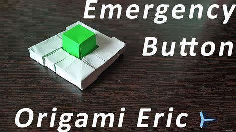 Origami Button ⏹ Emergency Button Fidget Toy Origami Crafts Origami