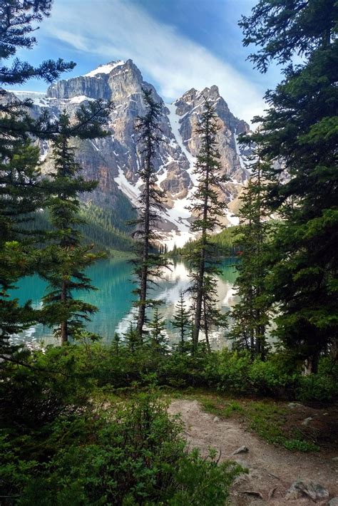 Moraine Lake Shoreline Trail Banff National Park Canada Beautiful Landscapes Amazing Nature