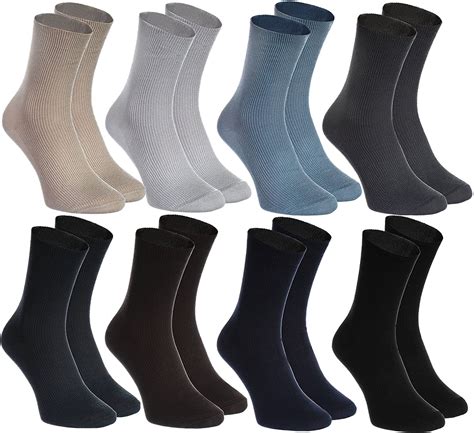 8 Pairs Of Non Elastic Cotton Socks For Swollen Feet For Mens Andwomens