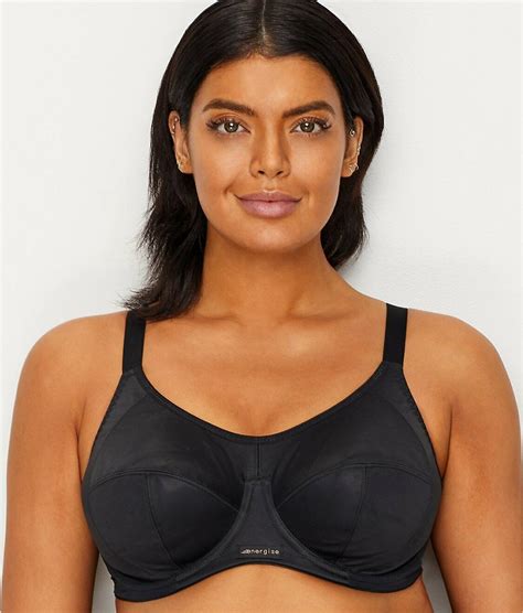 When getting your sweat on, the last thing you want to think about is a bra that doesn't support your movement the way you need, leading to bouncing or chafing—no thank you. Elomi BLACK Energise High Impact Underwire Sports Bra, US ...