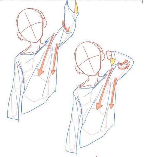 The Drawing Shows How To Draw A Mans Head And Neck With An Orange Tie