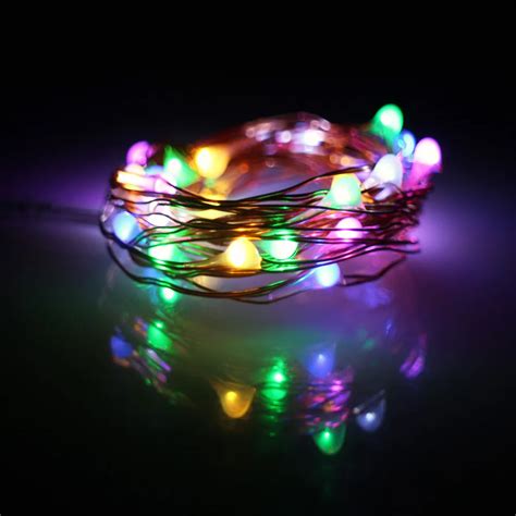 3m 30 Led Copper Led Starry String Lights Wire Fairy Button Battery
