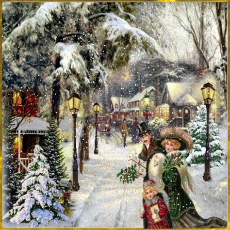 Snow In Old Times Christmas Scenes Christmas Pictures Vintage