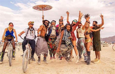 Burners Jumping On The Playa Burning Man 2016