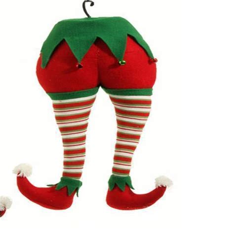 Elf Butt Behind And Legs Christmas Decoration 20in Red For Sale Online Ebay