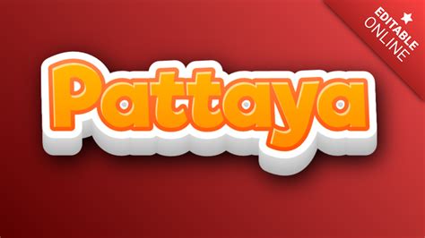 Pattaya Orange D Text Effect Generator