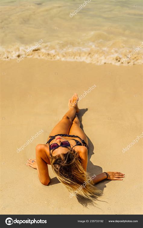 Woman Holidays Tropical Beach Stock Photo By Netfalls