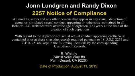 Jonn Lundgren With Latin Stud Randy Dixon Yesgay Xyz