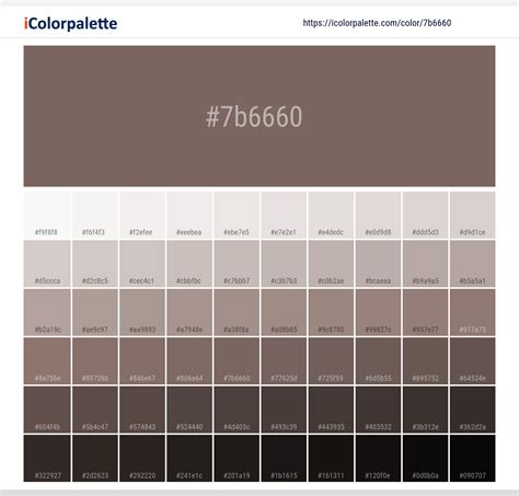 Pantone 18 1312 Tcx Deep Taupe Color Hex Color Code 7b6660