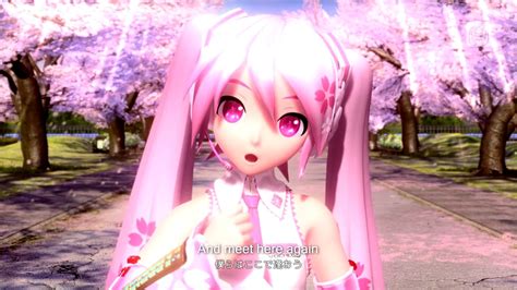 初音ミク Hatsune Miku Sakura Rain English Subtitles Project Diva Vocaloid