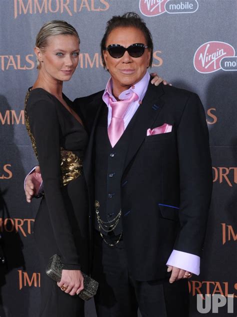 Photo Mickey Rourke And Anastassija Makarenko Attend The Immortals Premiere In Los Angeles