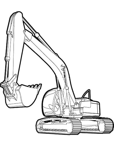 Some tips for printing these coloring pages: Excavator Coloring Pages Print (Dengan gambar)