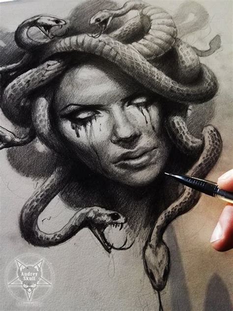 Easy Medusa Drawing At Paintingvalley Com Explore Collection Of Easy Medusa Drawing