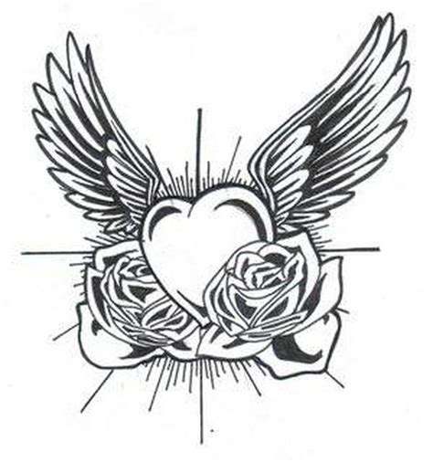 An Image Of A Heart With Wings On It