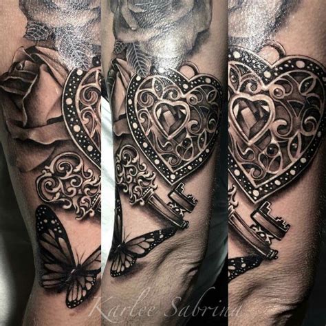Cute Heart Tattoo Heart Lock Tattoo Lock Key Tattoos Forearm Sleeve