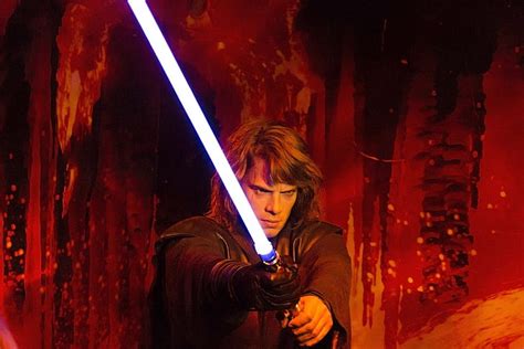 Star Wars Anakin Skywalker Lightsaber Red Sci Fi รูปปั้น วอลล์เป