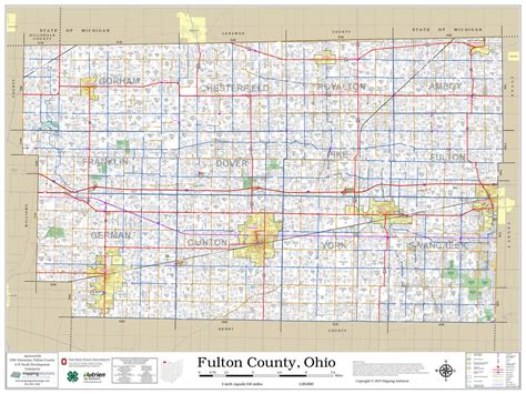 Fulton County Ohio 2023 Wall Map Mapping Solutions