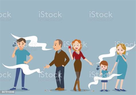 passive smoking concept stock illustration download image now asthmatic cigarette passive