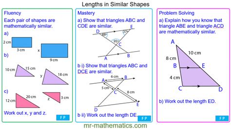 Lengths In Similar Shapes Mr