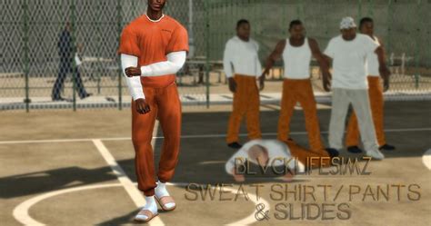 Bls Prison Attire Set Sims 4 Male Clothes Sims 4 Clothing Sims 4
