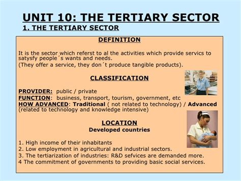 Organization of holidays and visits to. Tertiary sector