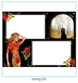 Photo frame with flowers and romantic mood. Love Collages Frames 16