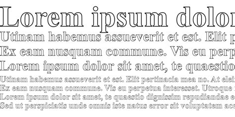 Times New Roman Outline Font