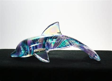 Memorial Glass Dolphin Sculpture Cremation Ashes Pet Contact Us At