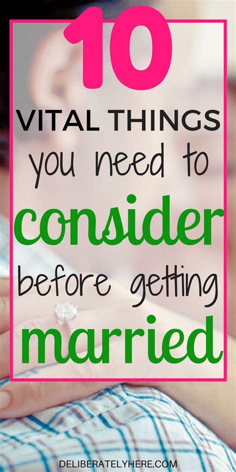 10 Important Things You Need To Consider Before Getting Married Before Marriage Getting