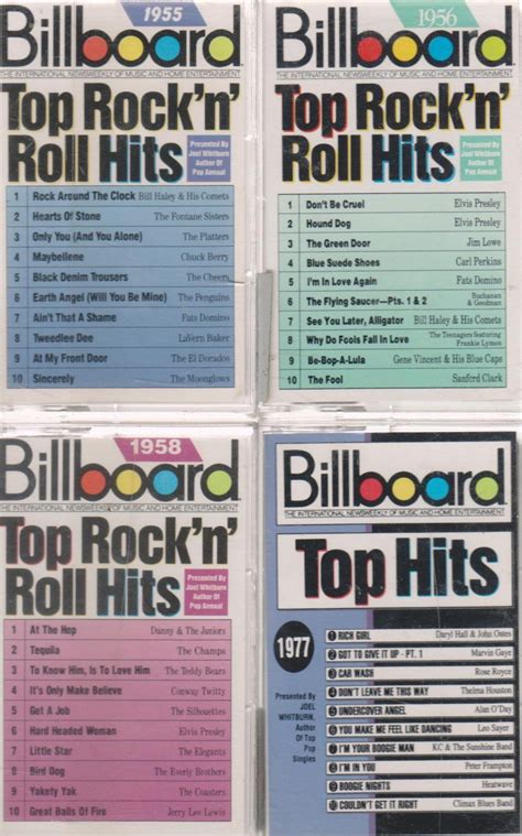 Billboard Top Hits Cassette Lot 55 56 57 77 Top Hits Billboard Cassette