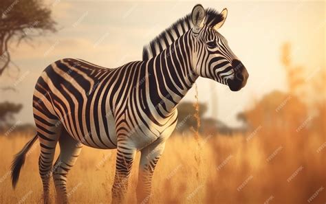 Premium Photo A Zebra In The African Savannah Background Africa