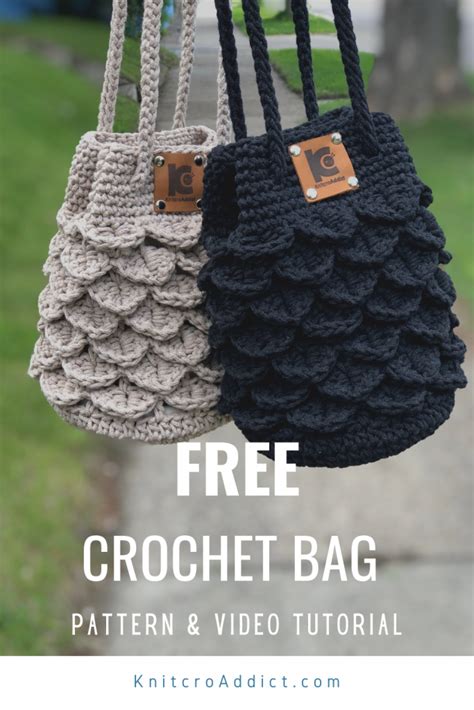 Crochet Bag Tutorial Mini Crocodile Stitch Bag Knitcroaddict
