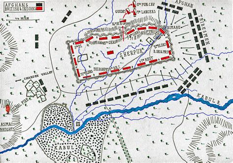Satellite kabul map (kabul region / afghanistan). Battle of Kabul 1879