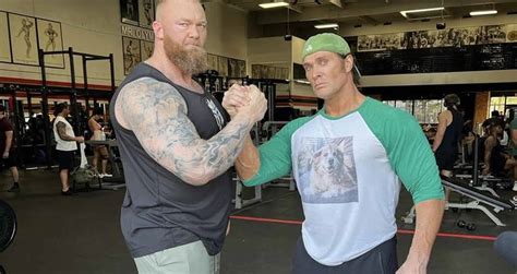 Mike Ohearn Leads Hafthor Bjornsson Through Workout To Strengthen Ligaments