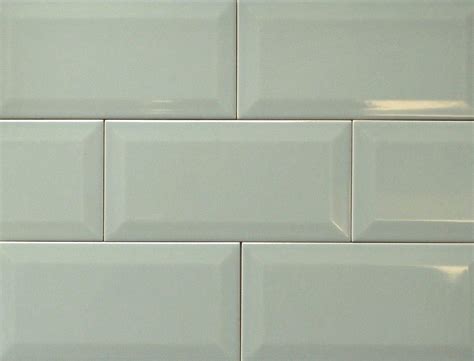Buy 4x8 Soft Green Wide Beveled Subway Ceramic Tile Backsplashes Walls