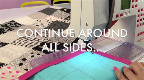How To Machine Sew Quilt Binding With Mitered Corners Youtube