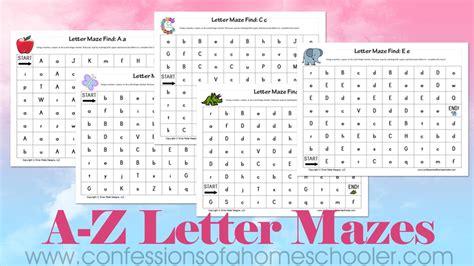 Alphabet Letter Mazes With Different Letter Fonts Your Kids Will Love