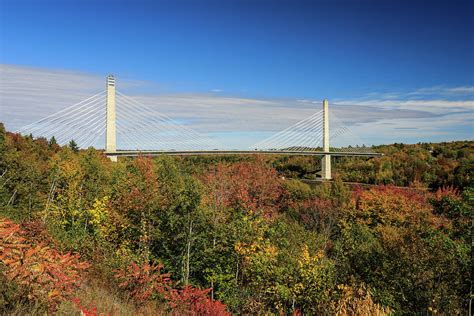 Penobscot Narrows Bridge And Observatory In Autumn Photograph By Dan