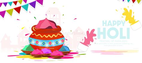 Illustration Of Abstract Colorful Happy Holi Background Stock Vector