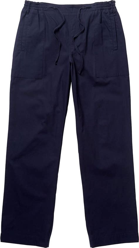 Cotton Traders Mens Cotton Pull On Trousers 31 Inch Leg Colour Navy