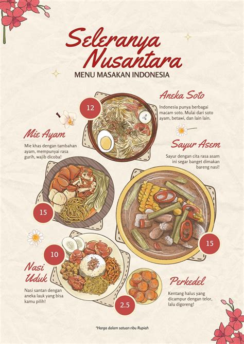 Contoh Desain Poster Makanan Khas Daerah Unik Beserta Penjelasan Yang