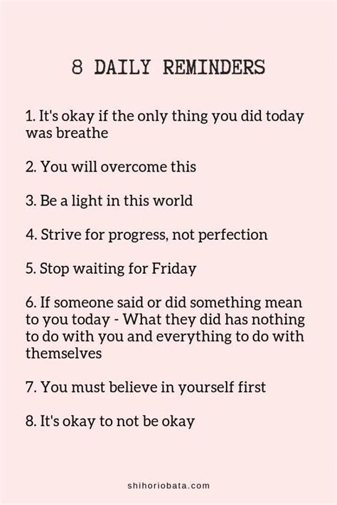 8 Daily Reminders Read For 61 Daily Reminders For Any Day