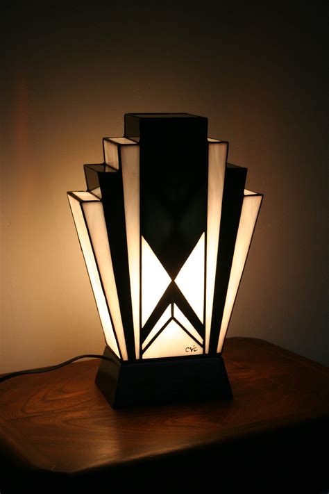Art Deco Stained Glass Tiffany Lamp 1925 Nb Etsy Canada