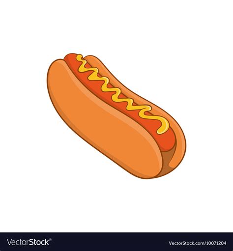 Hot Dog Icon Cartoon Style Royalty Free Vector Image